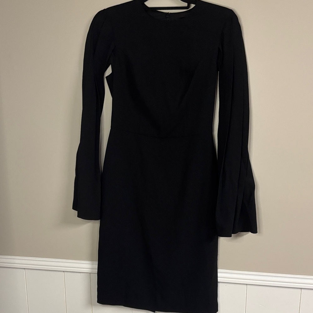 Trina Turk Black Long Open Sleeve Dress